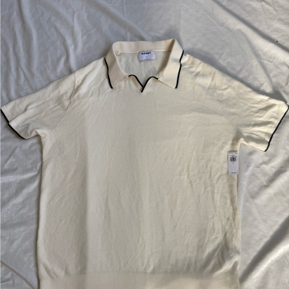 Old Navy Other - Old Navy Cream Polo with Black Accents Men’s XL New With Tags